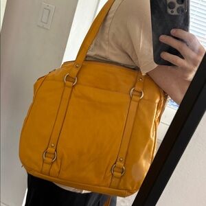 Latico Mustard Leather Shoulder Bag
